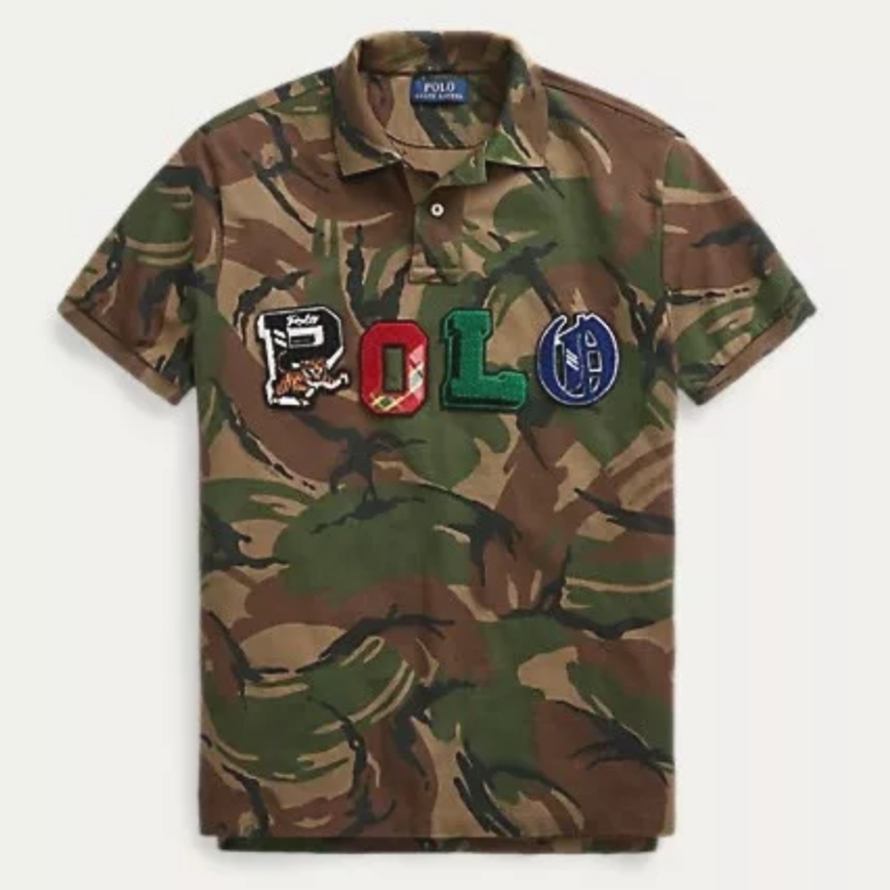 Polo Ralph Lauren Men's Camo Logo Patchwork Shirt - Picture 4 of 14